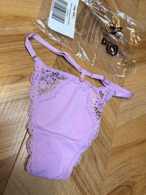 Lavendere Lace Trim G String Panty - Women Intimates